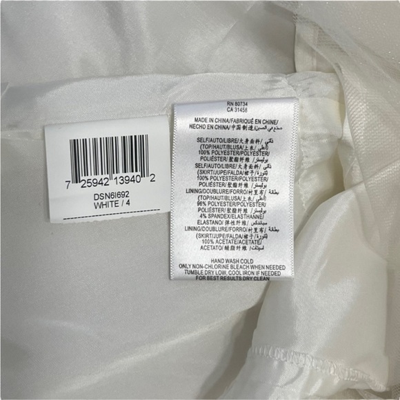 NWT Max And Cleo Black & Off White Strapless Dress - Size 4 - Picture 7 of 12